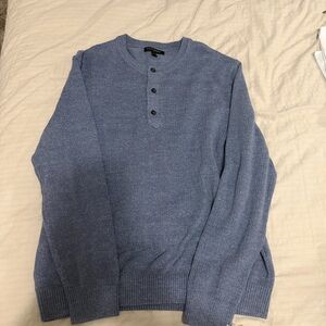 Banana Republic Men's Heather Blue Crewneck Sweater